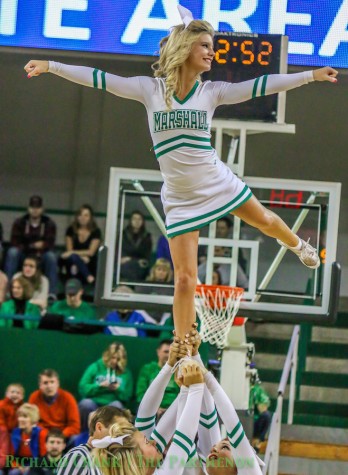 Marshall cheerleaders looking to improve student section