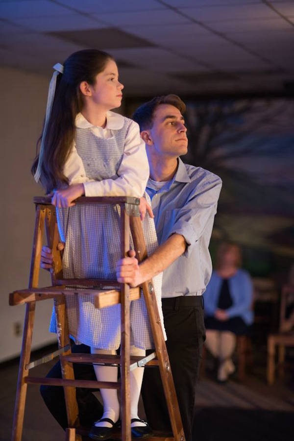 Fiona Reynolds, left, and Luke Matlock play Rebecca and George Gibbs respectively in ARTS Resources for the Tri-State’s production of Thornton Wilder’s “Our Town” at the ARTS Renaissance Center.