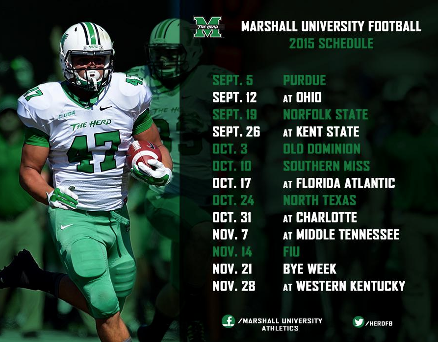 Marshall Football 2022 Schedule Herd Football Reveals 2015 Schedule – The Parthenon