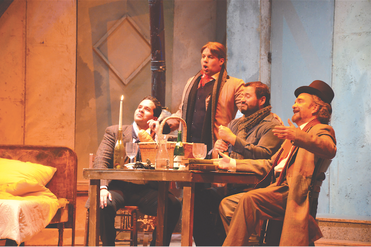 Performers from La Boheme grace the Keith Albee Performing Arts Center stage Tuesday. 