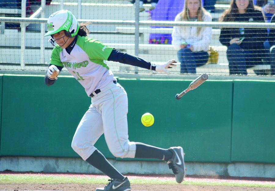 Herd softball plays against the University of Miami (OH) Sept. 20, 2014.