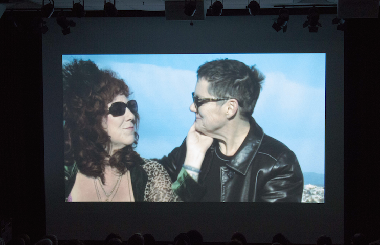 This still from the film shows filmmakers Annie Sprinkle (left) and Beth Stephens (right) sharing a moment in the footage. Sprinkle and Stephens made “Goodbye Gauley Mountain” to demonstrate a unique bond with nature and to discourage Mountain Top Removal.