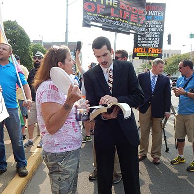 Protestors in Ashland, Ky