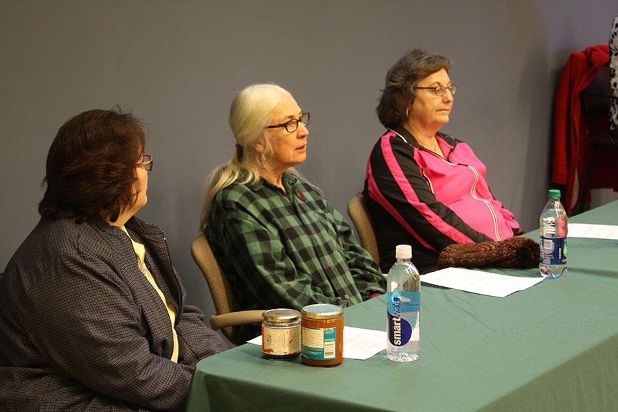 Left to right: Donetta Blankenship, Deb Pekny and Barbara Hagan discuss environmental dangers during the Rural Women in Activism panel discussion.