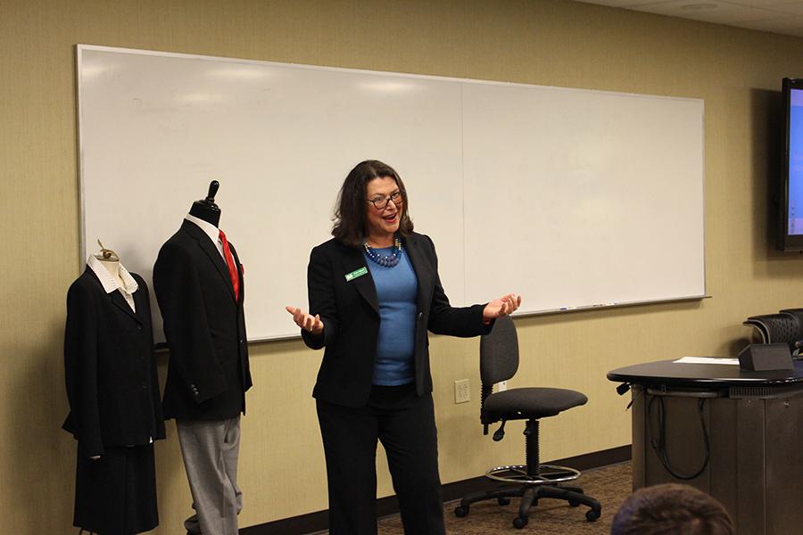 Denise Hogsett, director of Career Servies, discusses the importance of dressing professionally.