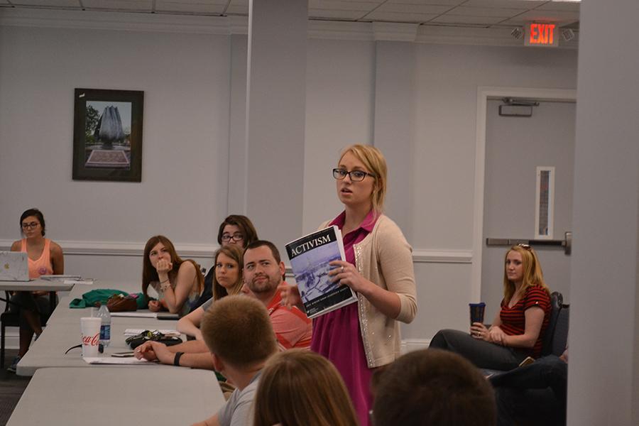 Eva Hawden, a lobbyist representing the American Israel Public Affairs Committee, encouraged students to attend the Saban Leadership Seminar in Washington, D.C. July 10-13.