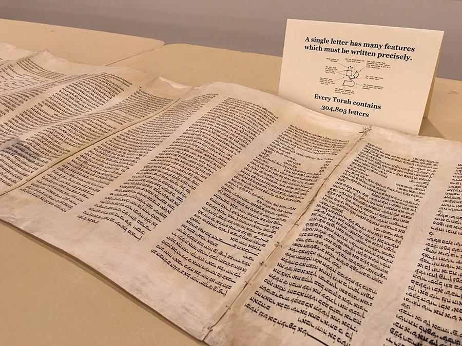 A Torah Scroll that was purchased in Israel was on display at the Hell Yes event Monday night hosted by Ratio Christi.