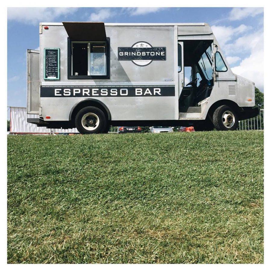 SUBMITTED PHOTO
The Grindstone Coffeeology  truck is pictured parked in Huntington after it was initially designed. 