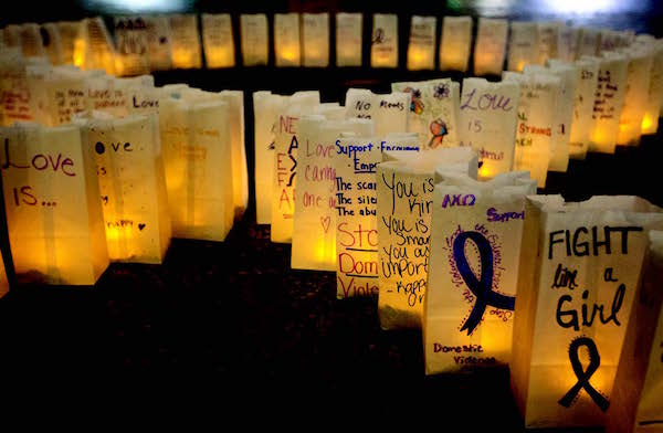Alpha Chi shines a light for domestic violence