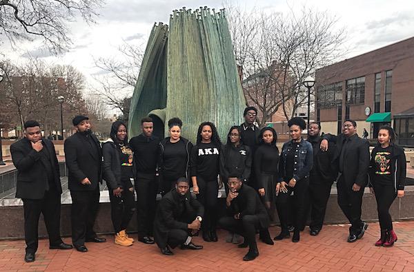 Students gather at the Memorial Student Center, to kick off Black History Month. 