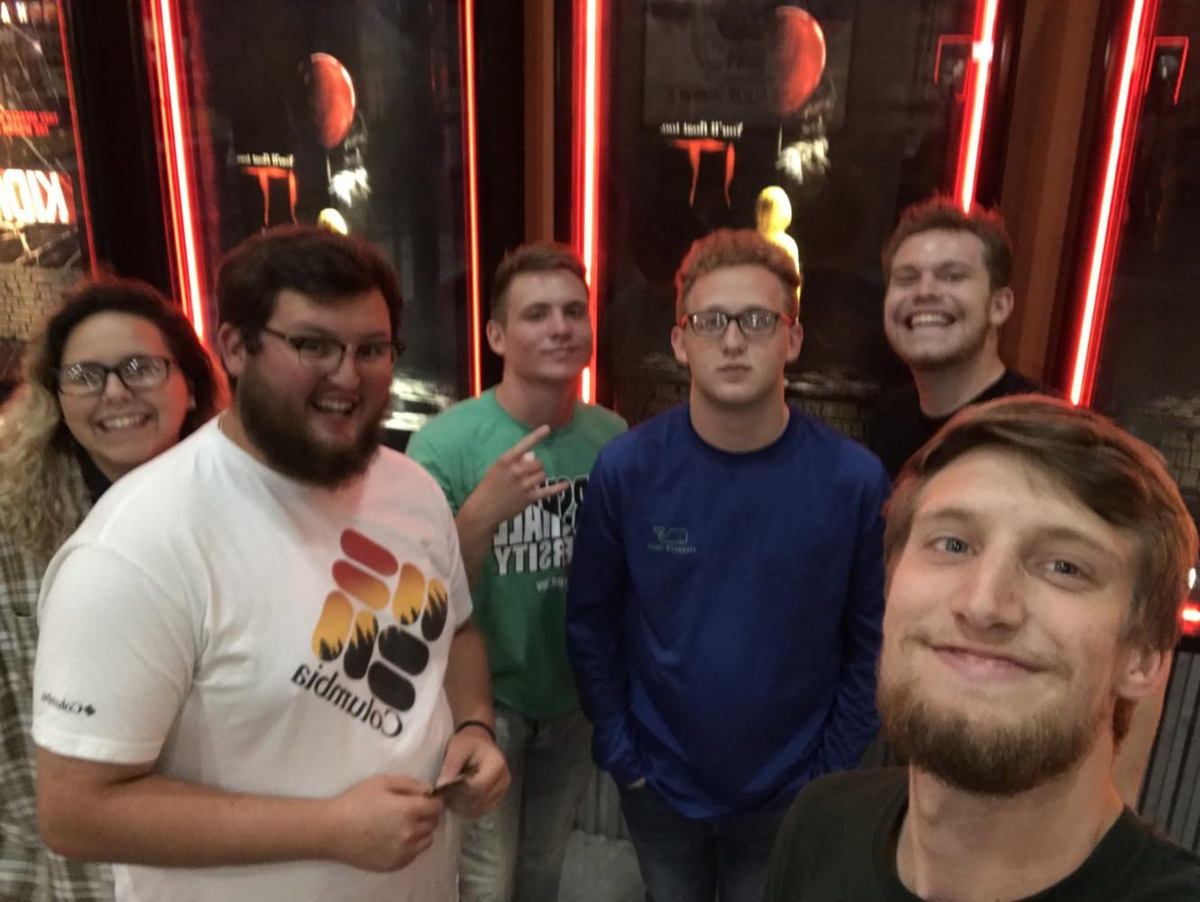 Franklin and friends at the opening night of “IT,” in Pullman Plaza.