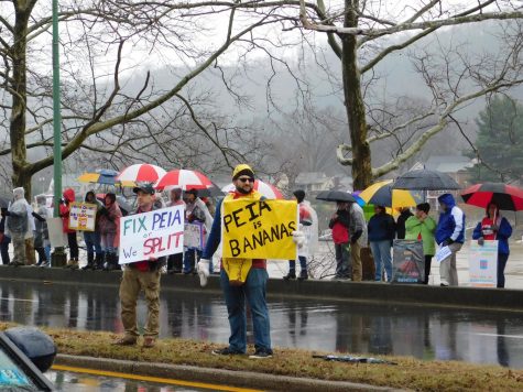 Thousands gather at West Virginia Capitol steps to protest