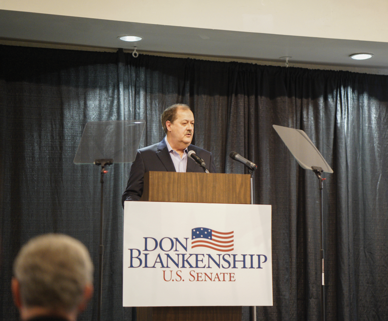 Controversial senatorial candidate Don Blankenship, laying out his agenda.