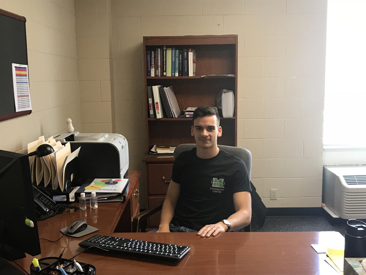 Thomas Holland, a second-year doctorate student, will be conducting research as well as providing counseling services in Twin Towers East.