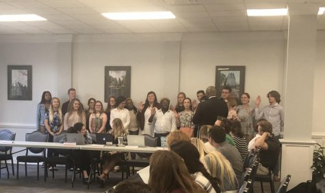 Student government apprentices sworn in for fall semester