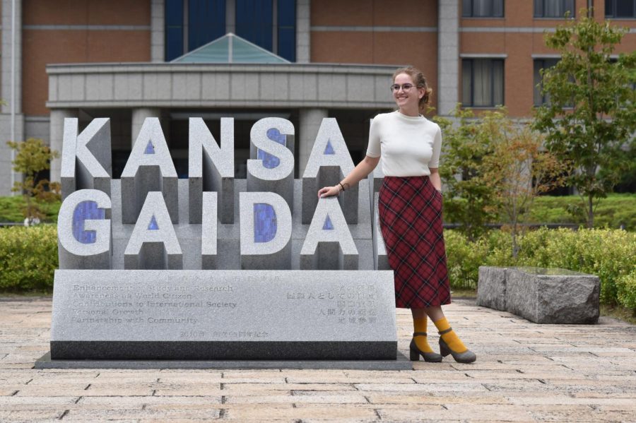 Caralee Casto, Japanese major, is studying abroad in Osaka, Japan, this fall and spring semester at Kansai Giadai University.
