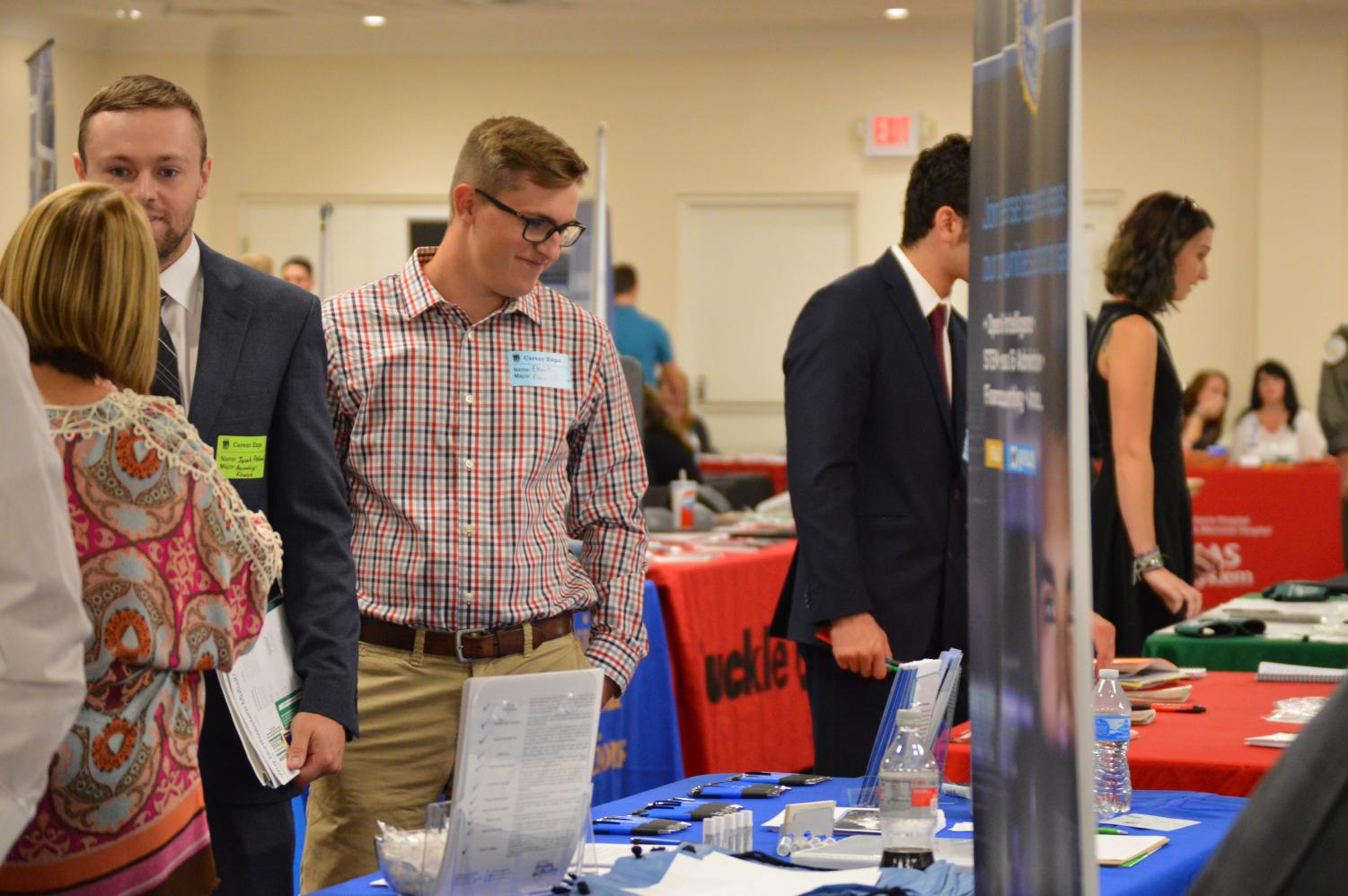 Marshall University’s Career Services sponsored the Career Expo on Tuesday, Oct. 9th, in the Don Morris Room for students and community members to meet with local businesses.