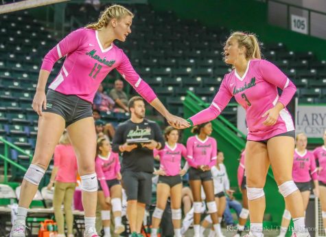 GALLERY: Herd volleyball defeats UTEP in annual Dig Pink game