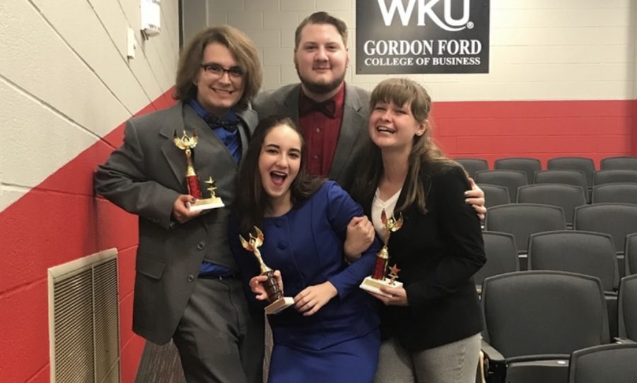 Marshalls Speech and Debate team at Western Kentucky University competition.