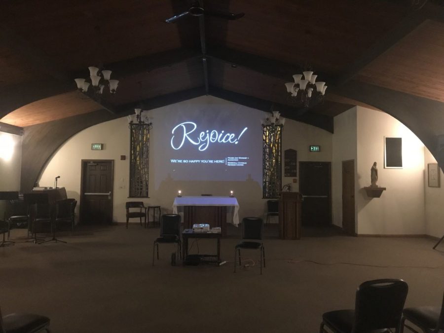 Rejoice praise and worship night kicks off at the Marshall Catholic Newman Center across from Corbly Hall.