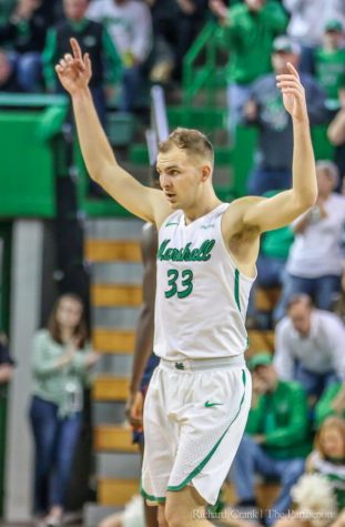 Elmore’s engagement, double-double end regular season with Herd win