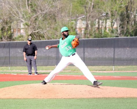 D'Andre Knight pitches against Ohio.