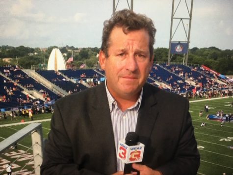 Keith Morehouse broadcasts a game for WSAZ.