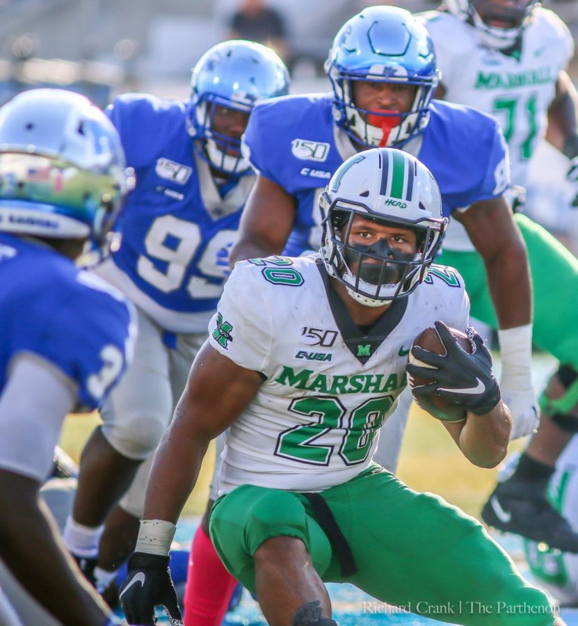 Brenden Knox during the Marshall vs Middle TN game