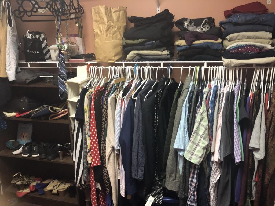 The trans closet located in the LGBTQ+ Office provides clothing for all students. 