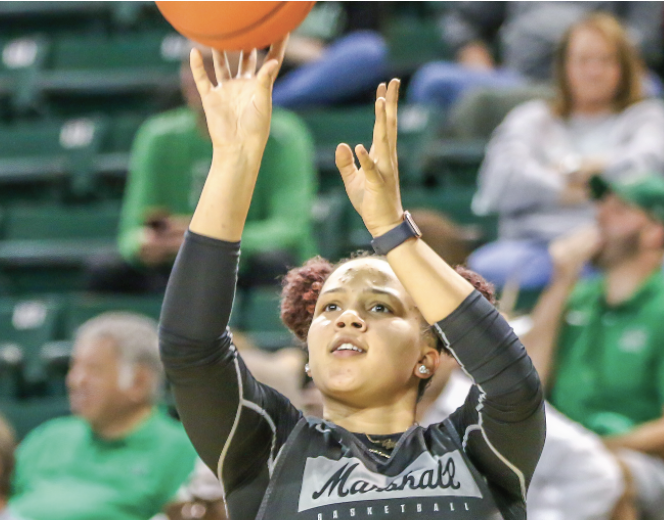 Taylor Pearson shoots the ball during the Herd Madness event back in October. 