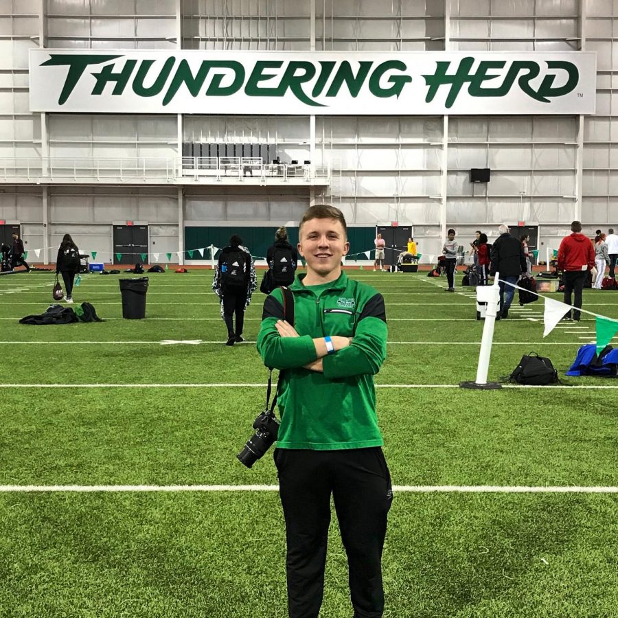 Patrick O’Leary helped cover one of many Marshall Track and Field meets in Huntington.