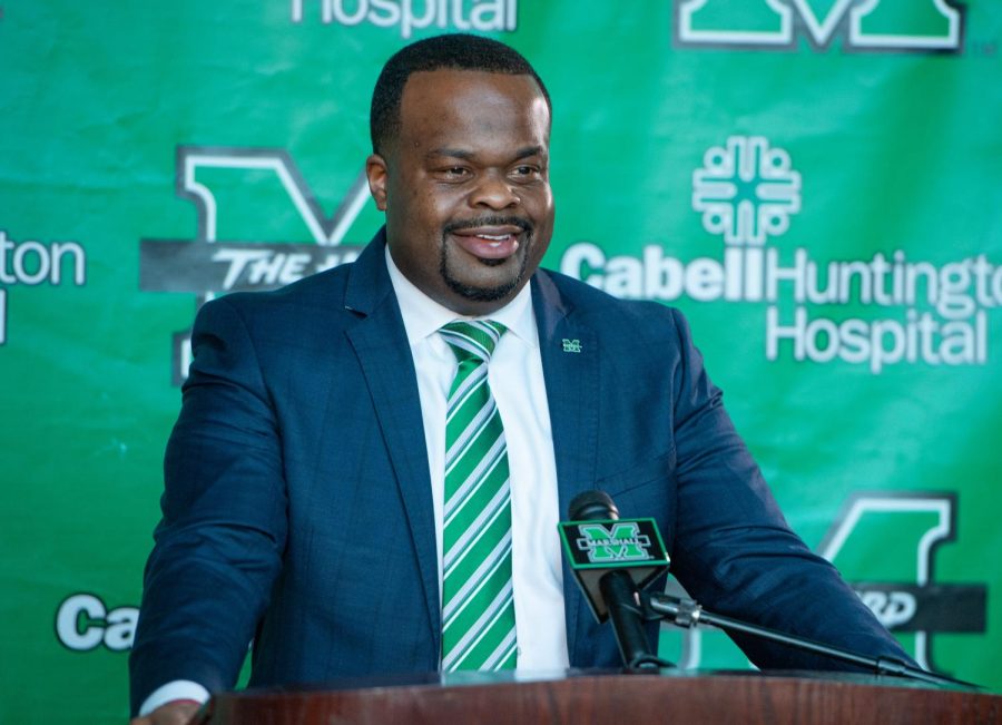 Charles Huff was named Marshall University’s head coach in January 2021. 