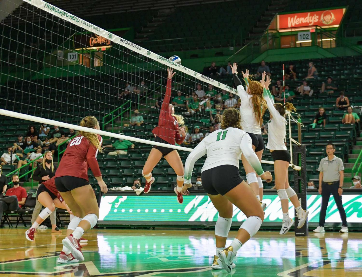 Marshall Volleyball Concludes Home Opener in the Thundering Herd