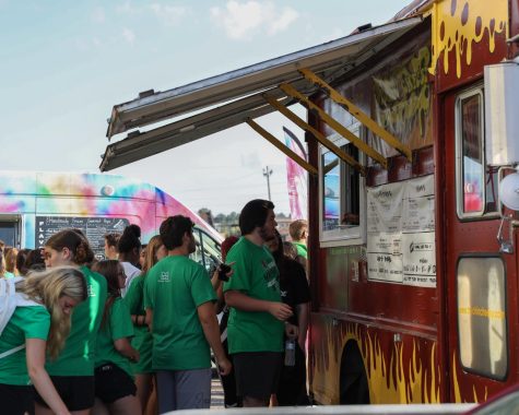 Food trucks offered students barbecue, popsicles, Asian street food and more after the class picture on Thursday. 