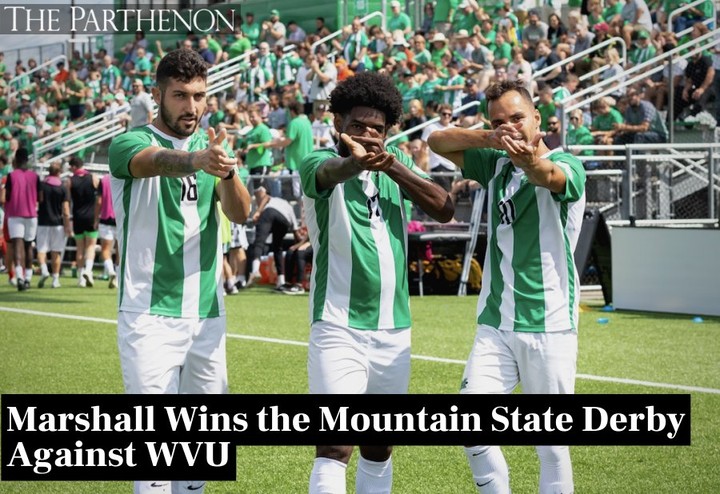 The No. 4 ranked Marshall University men’s soccer team defeated WVU by a final score of 1-0 in their Sun Belt Conference home opener.

Read more at marshallparthenon.com

Photo by Shauntelle Thompson