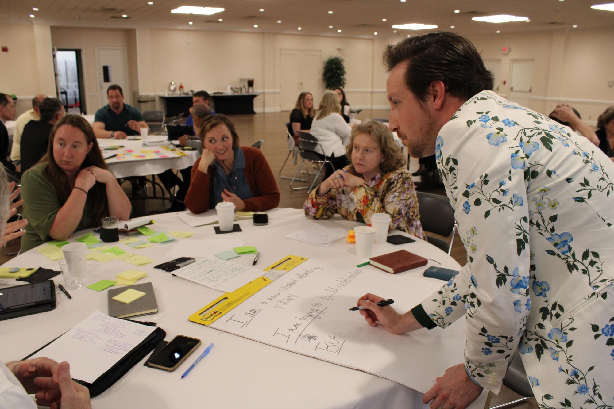 Marshall faculty participating in a Design Thinking training hosted by the iCenter.