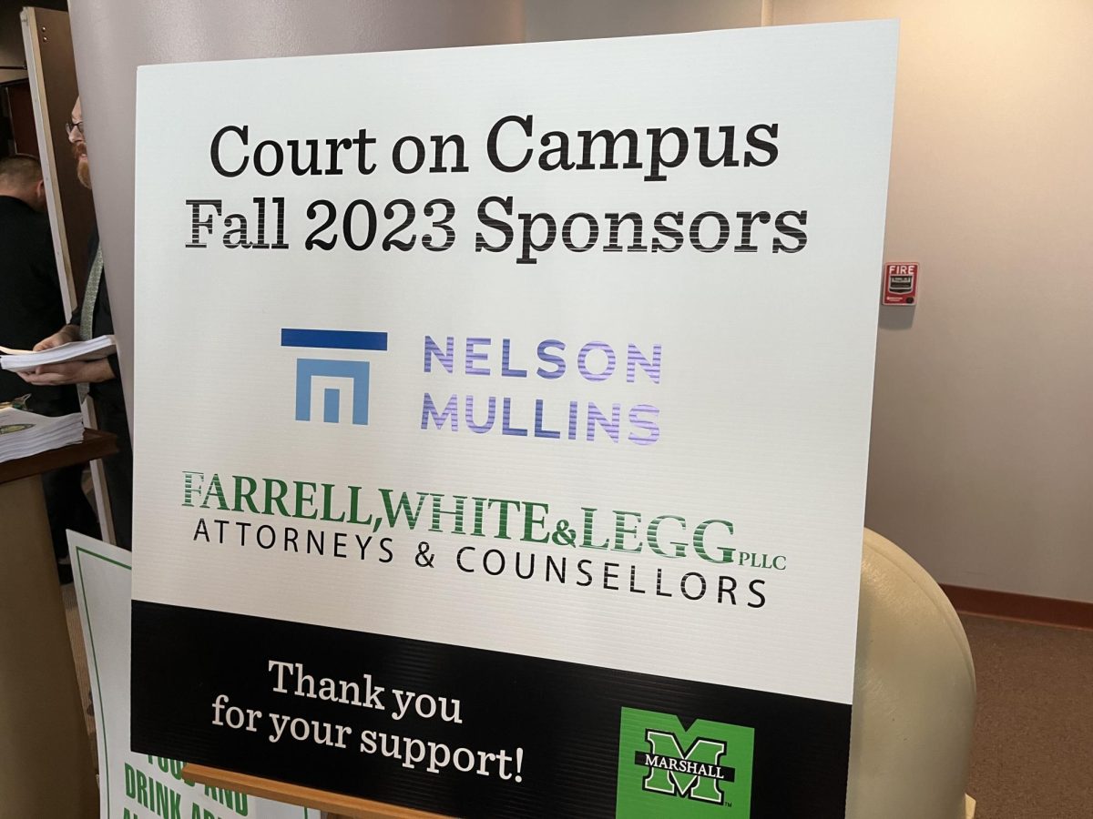 This sign welcomed attendees to Court on Campus.