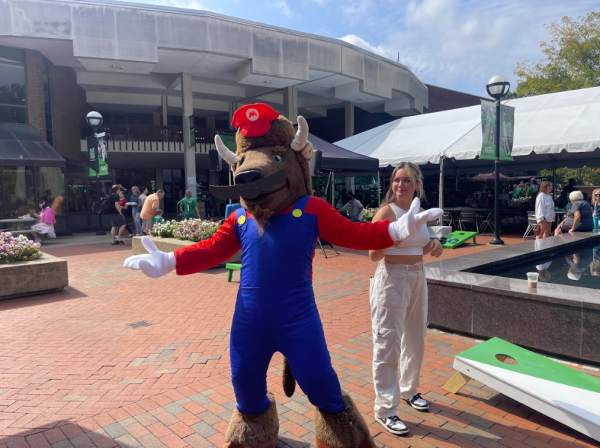 Marco dressed as Mario for Party on the Plaza