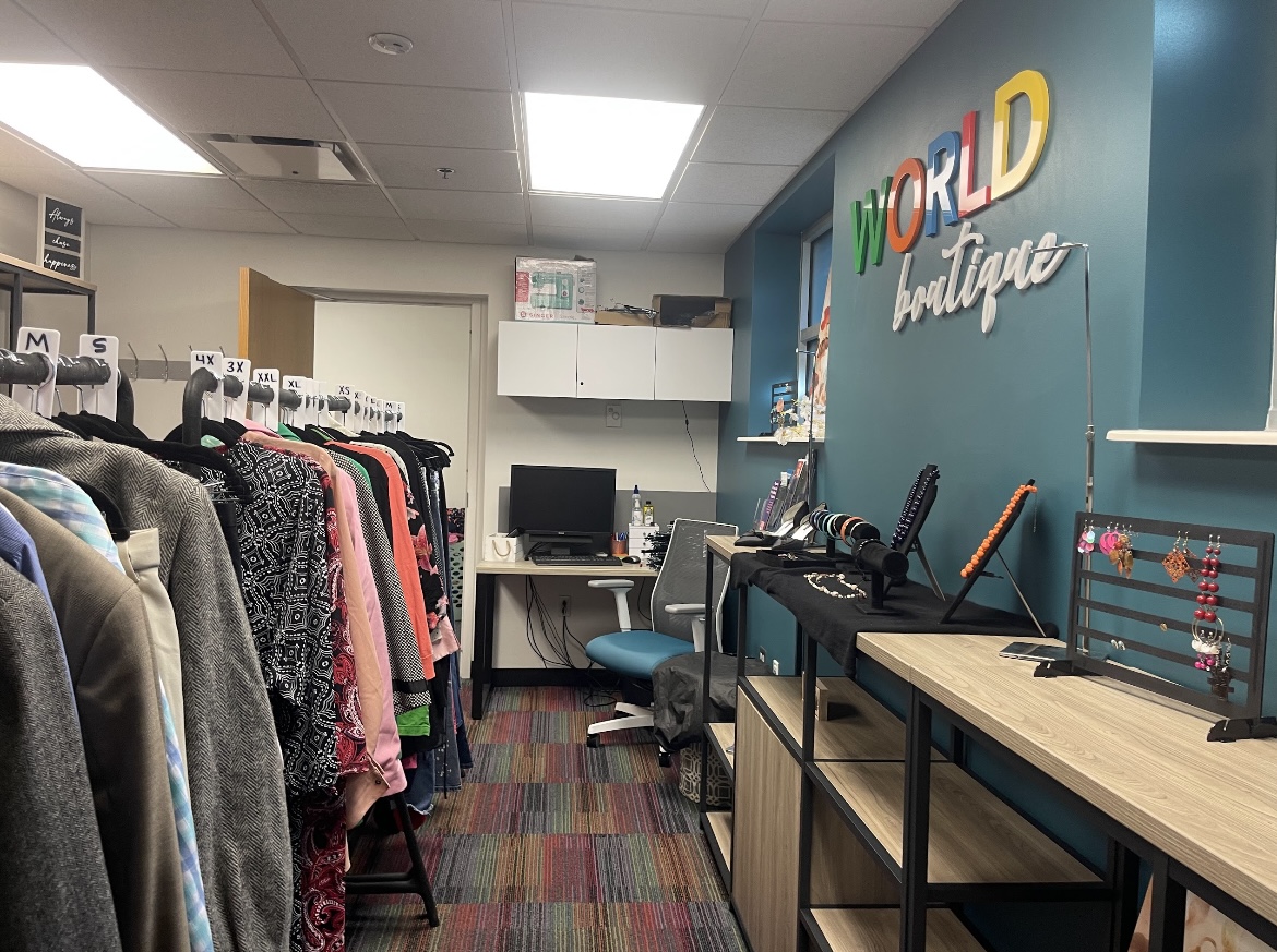 The World Boutique is located at East Hall.
