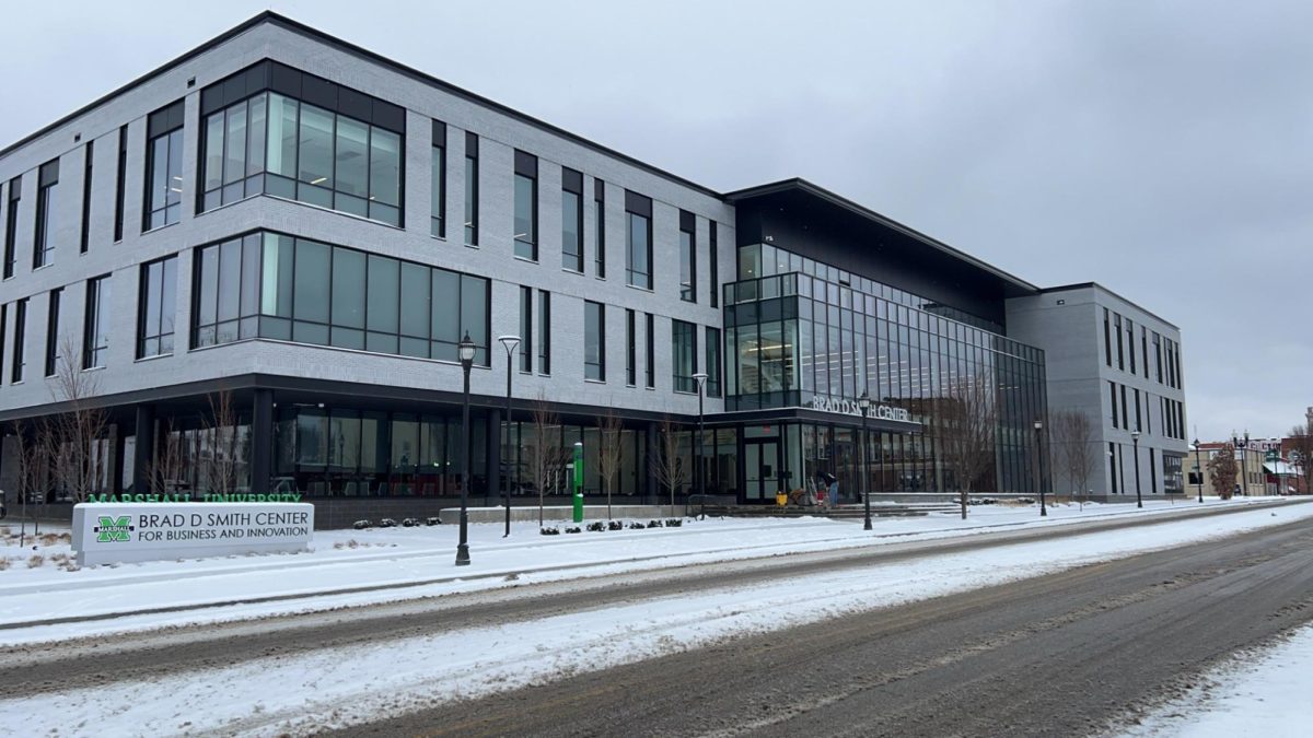 The Brad D. Smith Center for Business and Innovation on Fourth Avenue opened Jan. 8. The Center contains classrooms, innovation spaces and study lounges for students.