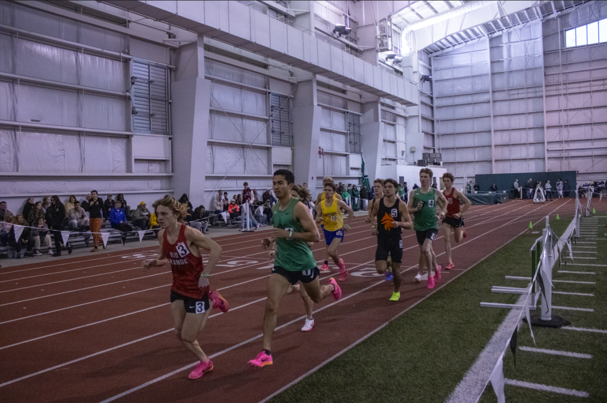 Some of the Herd Mens Track and Field team racing at the Marshall Alumni Classic