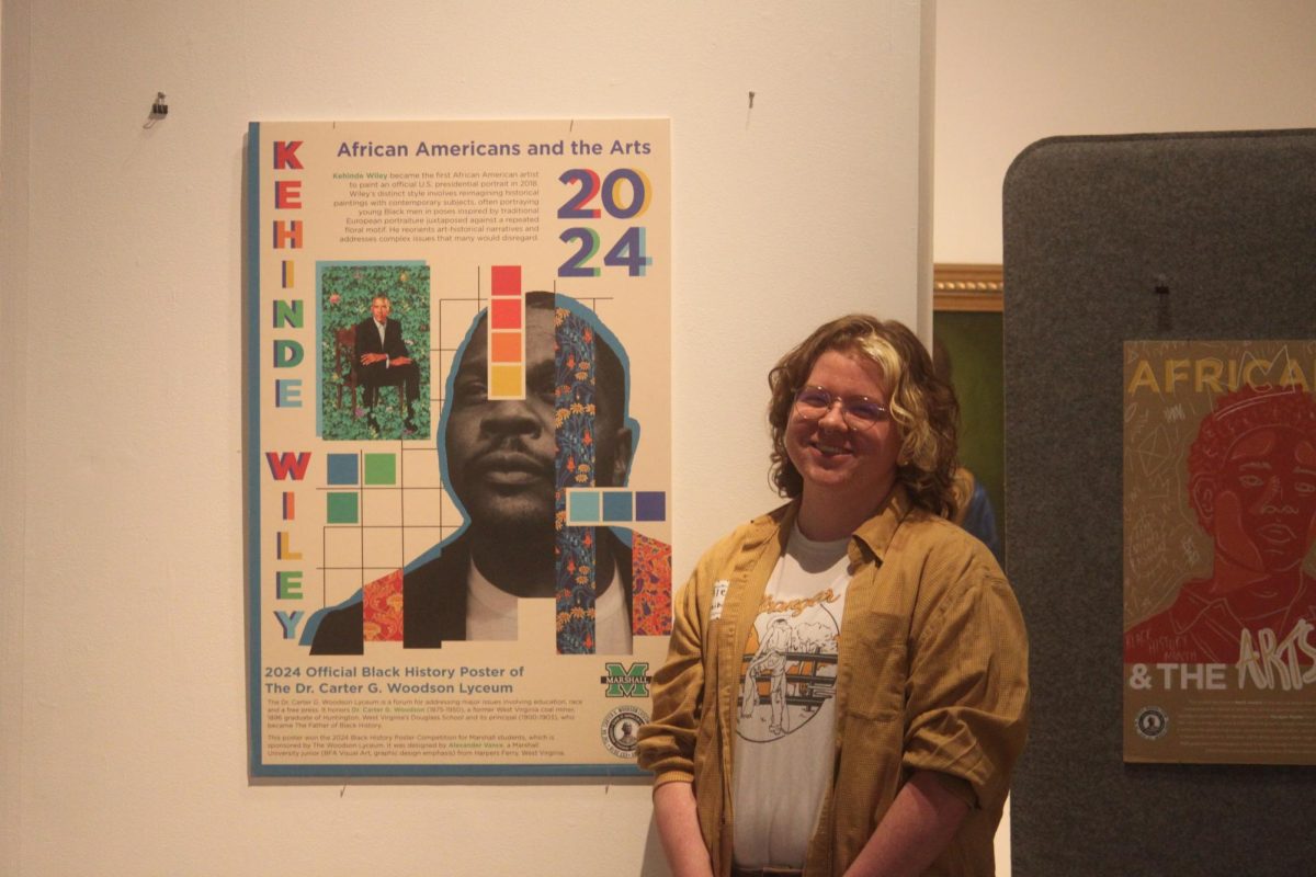 Alexander Vance took inspiration from Black artist Kehinde Wiley for his
winning poster.