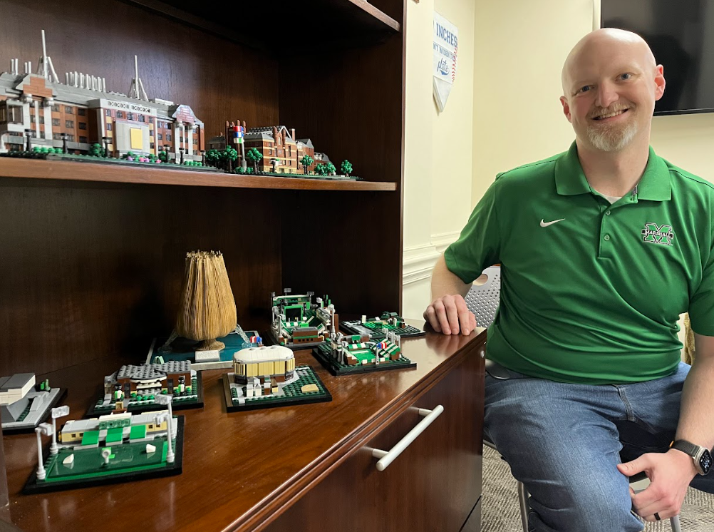 Nick Slater created a replica of Marshall’s campus in LEGO form.