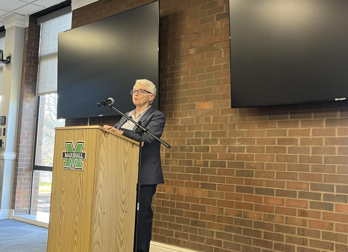 Williams gave her final lecture in the Shawkey Dining Room on Monday, March 25.