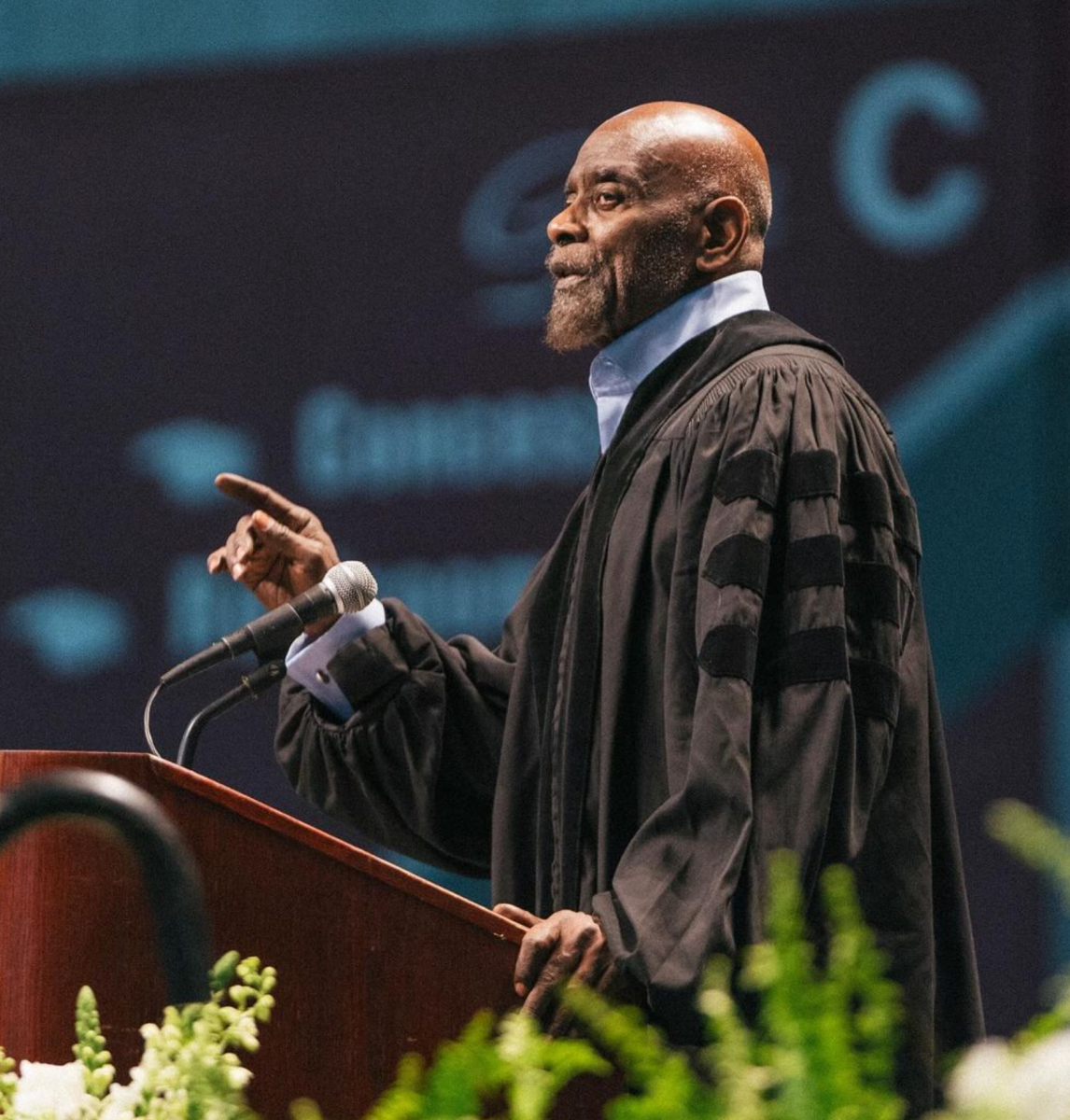 Chris Gardner gave the keynote at the Spring 2024 Commencement.