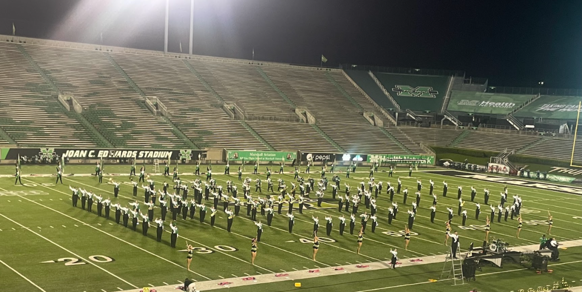 Marching Thunder Performing their pregame show in Exhibition