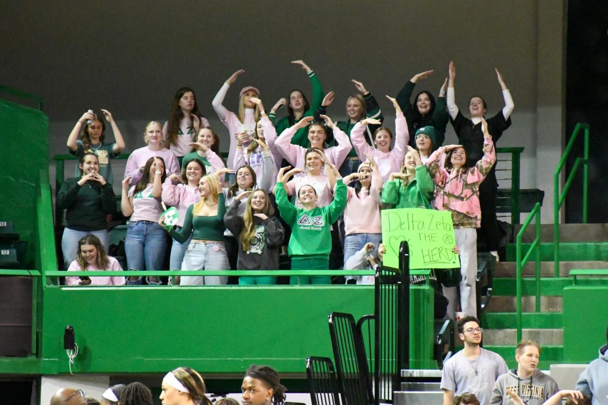 Greek organizations cheer for women’s athletics