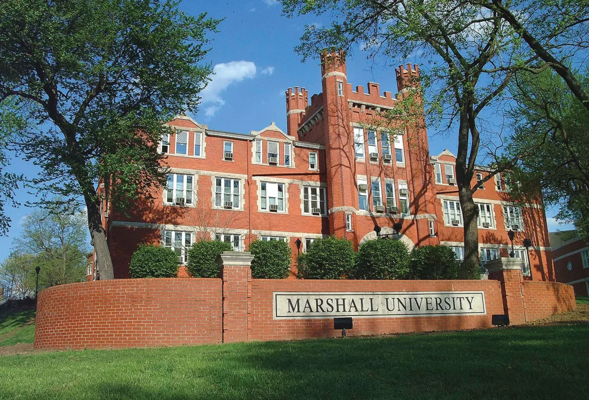 Old Main, the oldest building at Marshall University. 