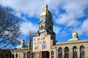 Cabell County Courthouse during the President's Day protest. 