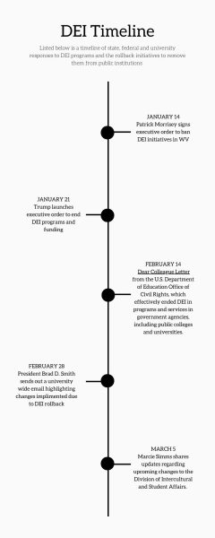 DEI Timeline. Graphic by Kaitlyn Fleming